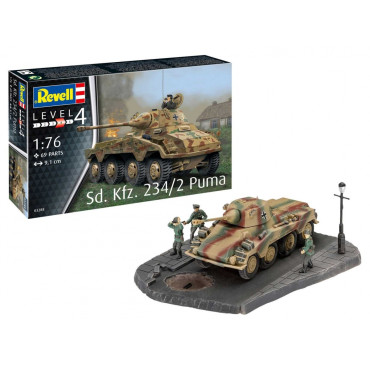 KIT PARA MONTAR REVELL SD.KFZ. 234/2 PUMA 1/76 69 PEÇAS REV 03288